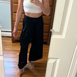 Zsupply black wide crop pants